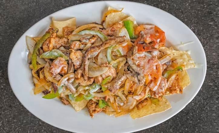 Shrimp Fajita  Nachos.