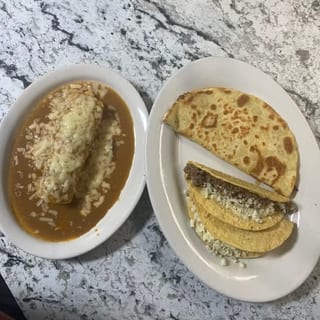 #14-One Cheese Quesadilla, Two Tacos and One Enchilada
